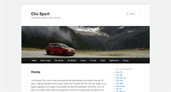 Desktop Screenshot of clio-sport.co.uk